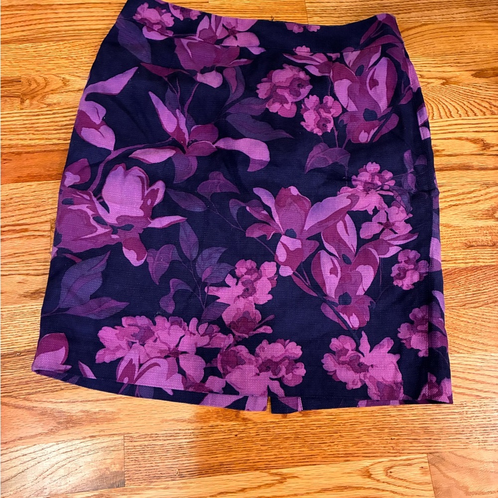 Banana Republic Purple Floral Mini Skirt